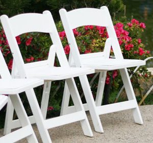 Chair Garden White Resin