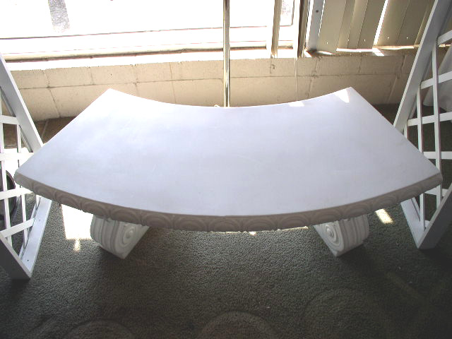Bench, White Plastic