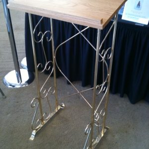 Podium, Brass, Silver or Wrought Iron